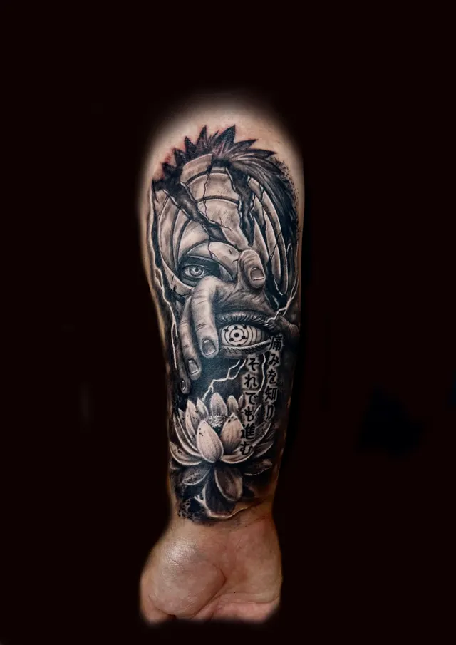 Unterarm-Tattoo in Black & Grey